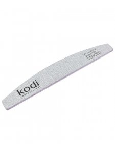 №126 Nail File «Crescent» 220/220 (Color: Light Gray, Size: 178/28/4)
